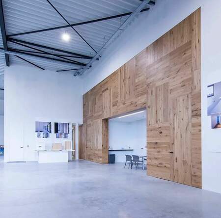 Lamelparket op wand
