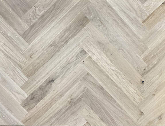 Partij 20,5 m² visgraat lamelparket eik classic